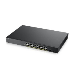 ZyXEL GS1900-24HPV2 manageeritav 24-port PoE switch • 24*GbE PoE + 2*GbE SFP • 170W PoE ZyXEL GS1900-24HPV2 manageeritav 24-port PoE switch • 24*GbE PoE + 2*GbE SFP • 170W PoE