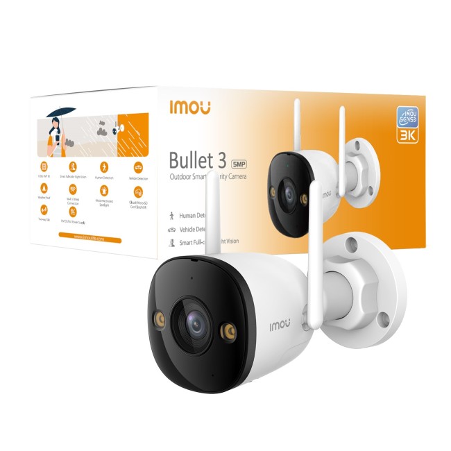 Imou Bullet 3 5MP S3EP-5M0WE IP torukaamera • 2 way audio 2.8mm(94°) LED/IR Wi-Fi6 12V/48VPoE