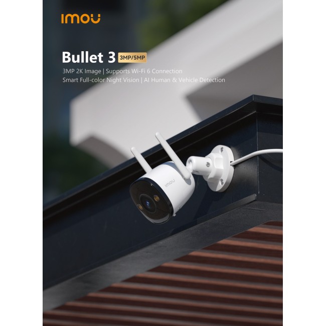 Imou Bullet 3 5MP S3EP-5M0WE IP torukaamera • 2 way audio 2.8mm(94°) LED/IR Wi-Fi6 12V/48VPoE
