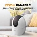 Imou Ranger 2 4MP IP Wi-Fi PT kaamera • mikrofon+kõlar • fix 3.6mm(90°) • IR10m • mSD • 5V Imou Ranger 2 4MP IP Wi-Fi PT kaamera • mikrofon+kõlar • fix 3.6mm(90°) • IR10m • mSD • 5V