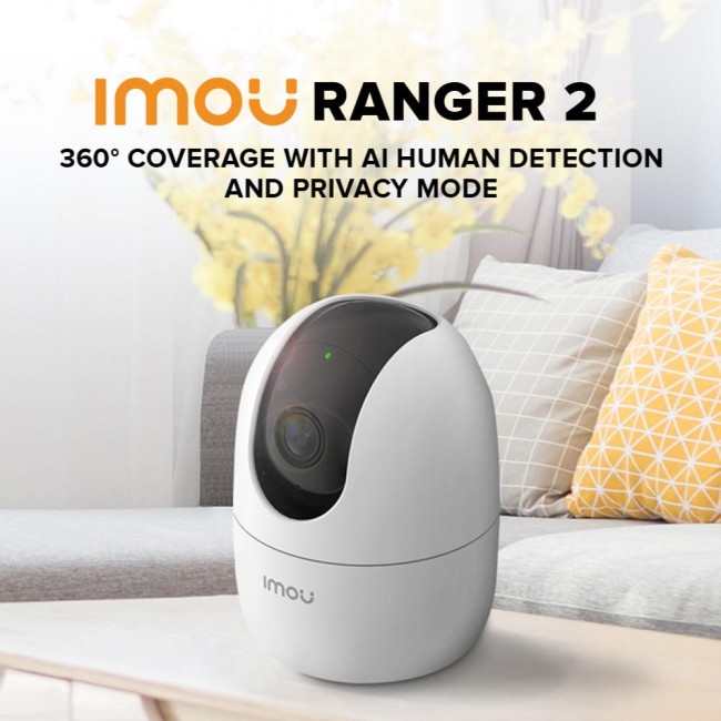 Imou Ranger 2 4MP IP Wi-Fi PT kaamera • mikrofon+kõlar • fix 3.6mm(90°) • IR10m • mSD • 5V Imou Ranger 2 4MP IP Wi-Fi PT kaamera • mikrofon+kõlar • fix 3.6mm(90°) • IR10m • mSD • 5V
