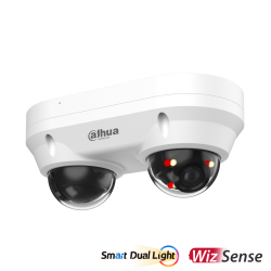 Dahua IPC-HDBW2449F-AS-E2-IL-0280B topelt 4MP IP kuppelkaamera • WizSense Dual Light 30m 2.8mm(101°)