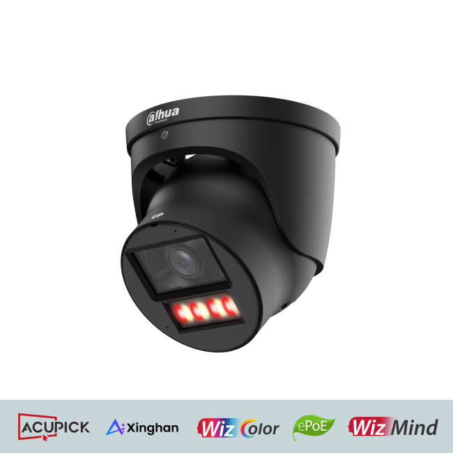 Dahua IPC-HDW5459H-ASE-PV-PRO-Black 4MP IP kerakaamera • Xinghan Dual-Led 60/50m 2.8mm(111°) Mic IPC-HDW5459H-ASE-PV-0280B-PRO-Black