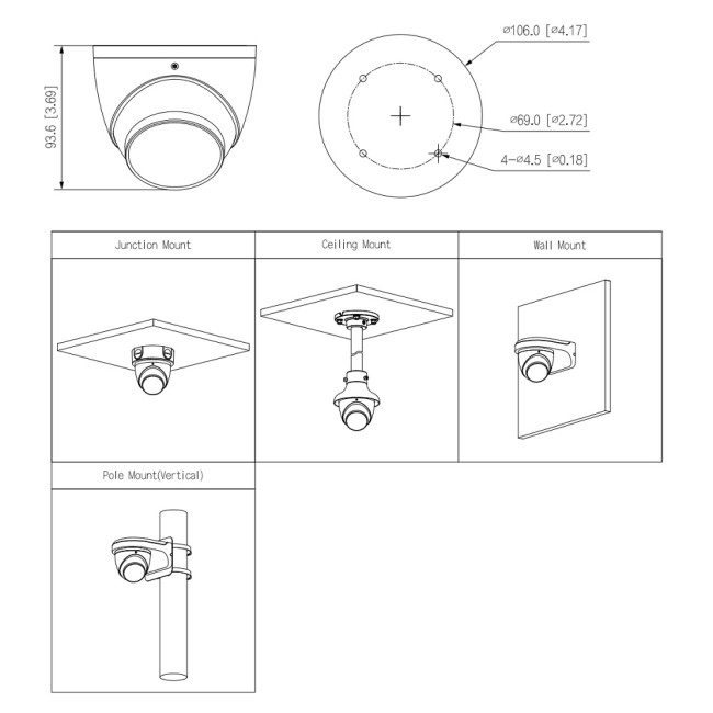 Dahua IPC-HDW5541TM-ASE-BLACK 5MP IP kerakaamera • ePoE WizMind IR50m mSD 2.8mm(102°) Mic IPC-HDW5541TM-ASE-0280B-BLACK
