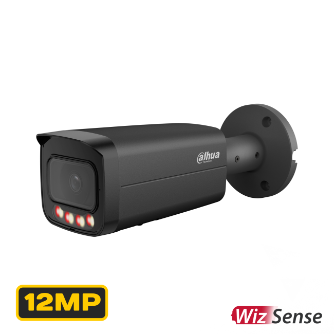 Dahua IPC-HFW21249T-AS-IL-0280B-BLACK 12MP IP torukaamera • WizSense Dual Light 30m 2.8mm(112°) Mic