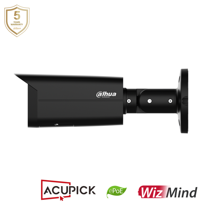 Dahua IPC-HFW5442T-ASE-S3-BLACK 4MP IP torukaamera • ePoE WizMind-S IR80m alarm audio/mic 2.8mm IPC-HFW5442T-ASE-0280B-S3-BLACK