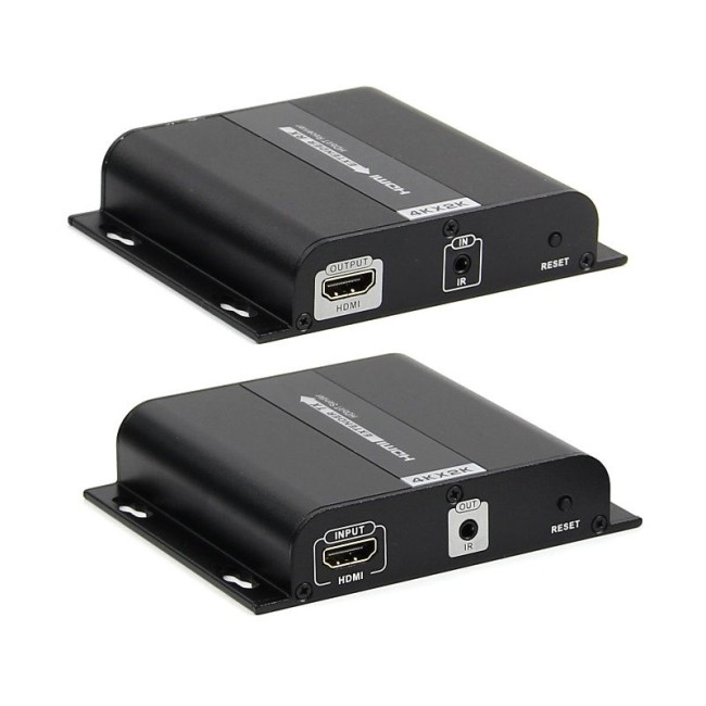HDMI Extender komplekt üle Cat kaabli kuni120m • 4K(3840x2160@30Hz) • IR kanal • HDMI-EX-120-4K