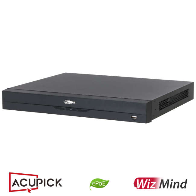 Dahua NVR5216-16P-EI2 16 kanaliga EI2 seeria IP salvesti • 16PoE(ch 1-8 ePoE) 448Mbps 2HDD 1U NVR5216-16P-EI2