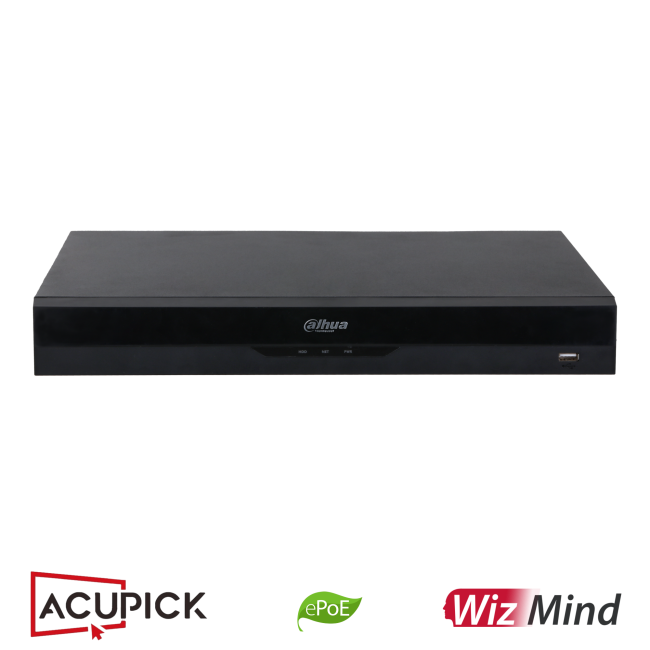 Dahua NVR5216-16P-EI2 16 kanaliga EI2 seeria IP salvesti • 16PoE(ch 1-8 ePoE) 448Mbps 2HDD 1U NVR5216-16P-EI2