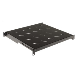 Nelja punkti kinnitusega reguleeritava sügavusega seadmeriiul 480 x (450 - 530) x 45 mm rack 19" Nelja punkti kinnitusega reguleeritava sügavusega seadmeriiul 480 x (450 - 530) x 45 mm rack 19"
