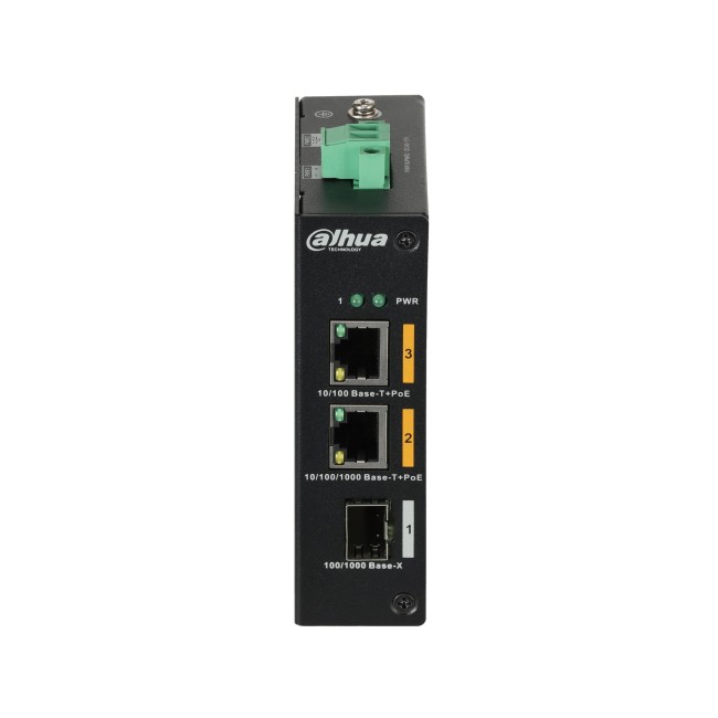 Dahua PFS3103-1GT1ET-60-V2 mittemanageeritav 2 PoE pordiga + 1 SFP port switch • 60W
