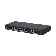 Dahua PFS3110-8ET1GT1GF-96 mittemanageeritav switch • PoE 8*100Mbps + 1*1000Mbps combo 96W