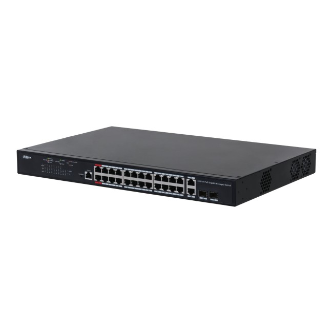 Dahua PFS4226-24GT-370 manageeritav switch • PoE 24*Gbps + 2*Gbps combo • 370W PFS4226-24GT-370