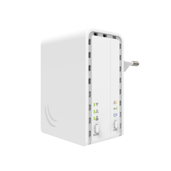 Mikrotik PL7411-2nD Powerline Adapter (1tk) Wi-Fi 4 2.4GHz AP 300Mbps Ethernet port 10/100MHz PL7411-2nD