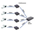 POE Extender 100m (kokku 200m) 10/100Mbps üle Cat5e/Cat6 võrgu, 15.4/25.5W POE-EX-100