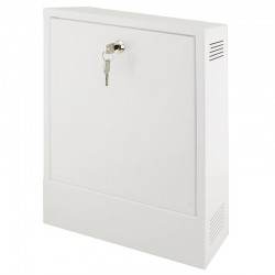 Metallist kaitsekast AWO528W • 430x320x80mm lukustatava uksega • 2*tamper • Pulsar