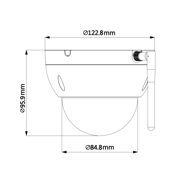 Dahua SD22404T-GN-W 4MP IP mini Wi-Fi PTZ kuppelkaamera • 4x suum WDR IVS IP66 IK10 12V SD22404T-GN-W