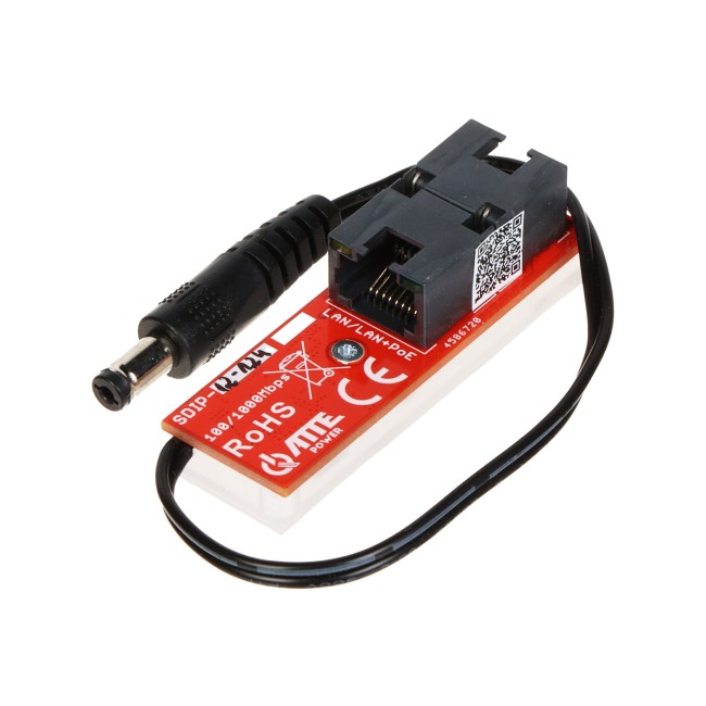 Gigabit PoE konverter • sisend PoE 48V - väljund PoE 48V + 12VDC 1A SDIP-12-124