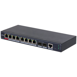 Dahua SG4010P-2F manageeritav Gigabit switch • 8*10/100/1000Mbps PoE + 2*Gbps SFP • 110W Dahua SG4010P-2F manageeritav Gigabit switch • 8*10/100/1000Mbps PoE + 2*Gbps SFP • 110W