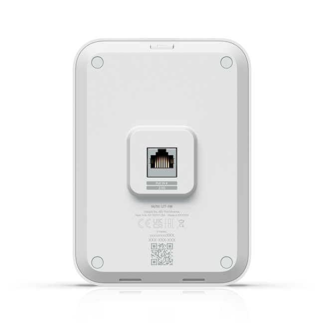 Ubiquiti U7-IW Access Point • UniFi 802.11be (WiFi 7) • 2.4GHz@688Mbps / 5GHz@4.3Gbps 2.5 GbE port U7-IW