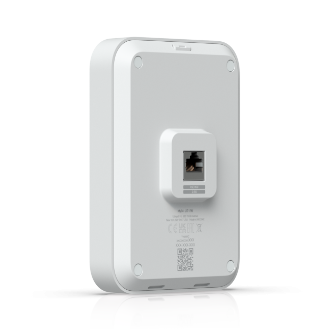 Ubiquiti U7-IW Access Point • UniFi 802.11be (WiFi 7) • 2.4GHz@688Mbps / 5GHz@4.3Gbps 2.5 GbE port U7-IW