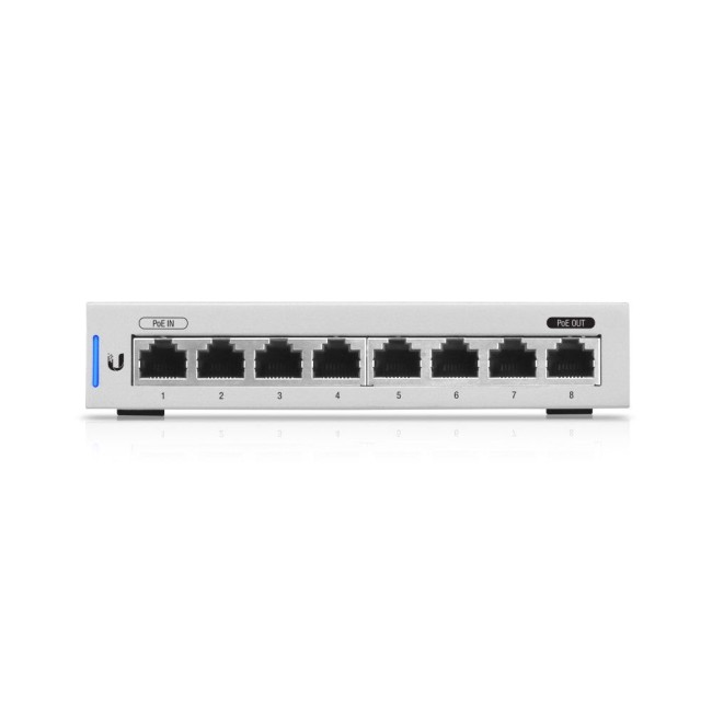 Ubiquiti US-8 UniFi manageeritav Gigabit switch • 8 porti (port 1@PoE in, port 8@PoE out kuni 12W) Ubiquiti US-8 UniFi manageeritav Gigabit switch • 8 porti (port 1@PoE in, port 8@PoE out kuni 12W)