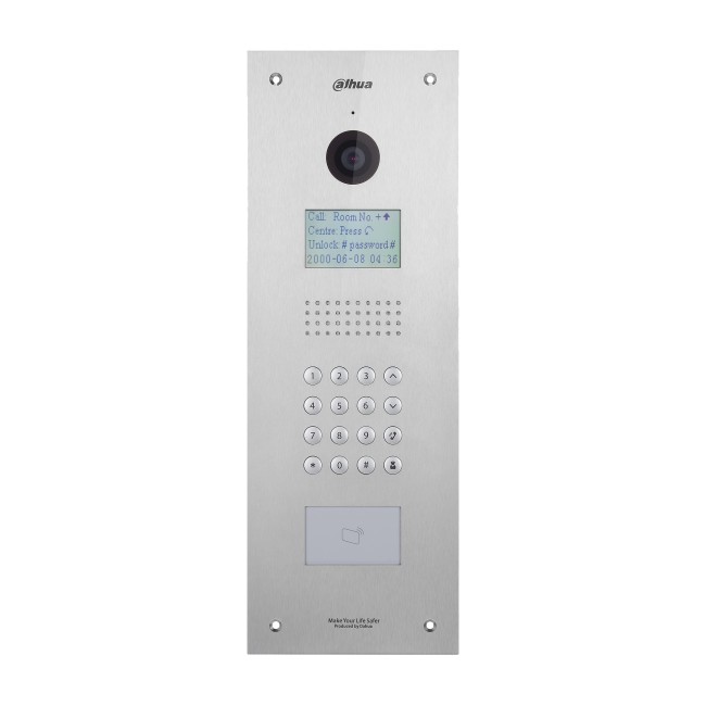 Dahua VTO1210C-X-S1 IP video-fono uksetelefoni kortermaja välipaneel • 1.3MP IP54 IK07 roostevaba VTO1210C-X-S1