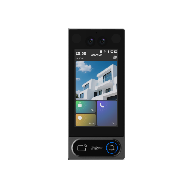 Dahua VTO6631QB-WP villa IP Wi-Fi kutsepaneel • näotuvastus, IC ID kaart, BT, LCD 5'', 2MP 120° VTO6631QB-WP
