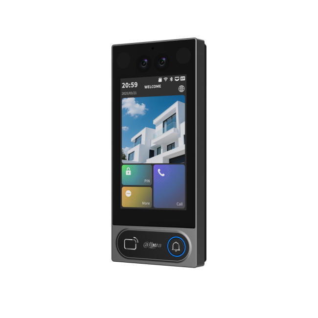 Dahua VTO6631QB-WP villa IP Wi-Fi kutsepaneel • näotuvastus, IC ID kaart, BT, LCD 5'', 2MP 120° VTO6631QB-WP