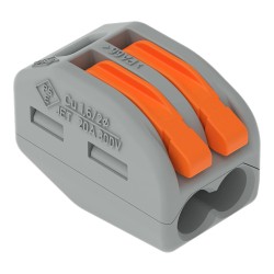 Wago klassikaline kahe klemmiga ühendusterminal kaablitele maksimaalse ristlõikega 4 mm² Wago klassikaline kahe klemmiga ühendusterminal kaablitele maksimaalse ristlõikega 4 mm²