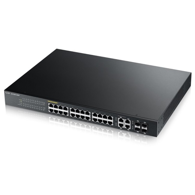ZyXEL PoE web managed NET switch 24*GbE PoE + 4*GbE port, 375W (max 30W port) GS1920-24HP-EU0101F