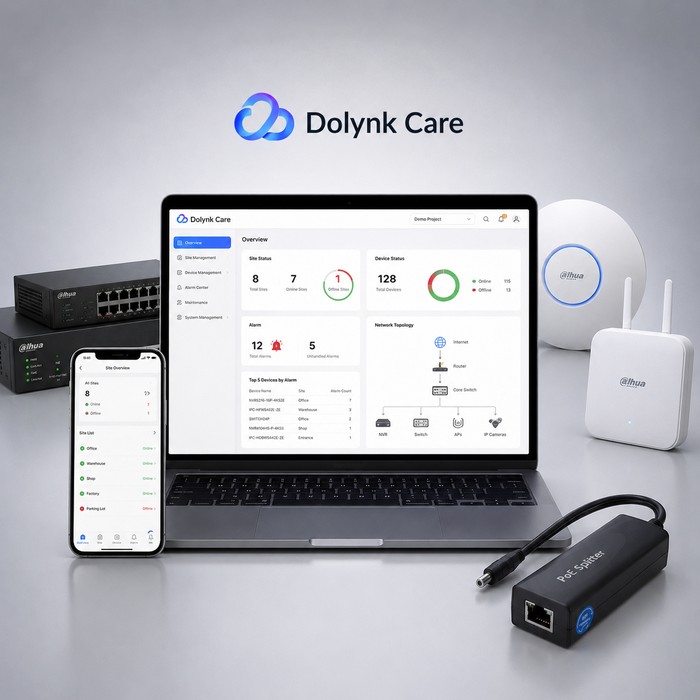 DoLynk Care — Dahua pilvehaldus: topoloogia joonistub ise, rike jõuab teavitusena ja enamiku saab korda ilma objektile sõitmata.