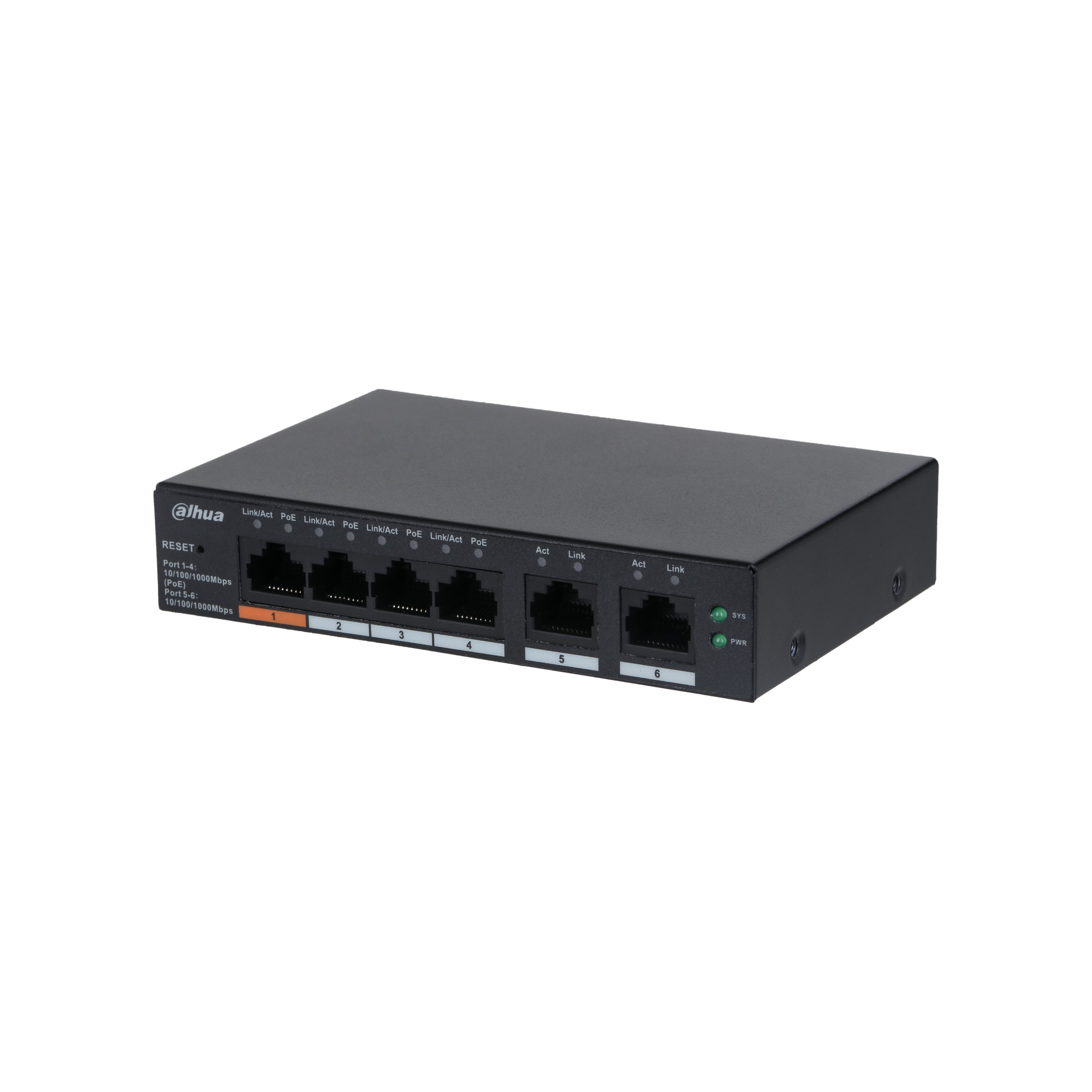Dahua CS4006-4GT-60 6-Port Cloud Managed Desktop Gigabit Switch with 4-Port PoE