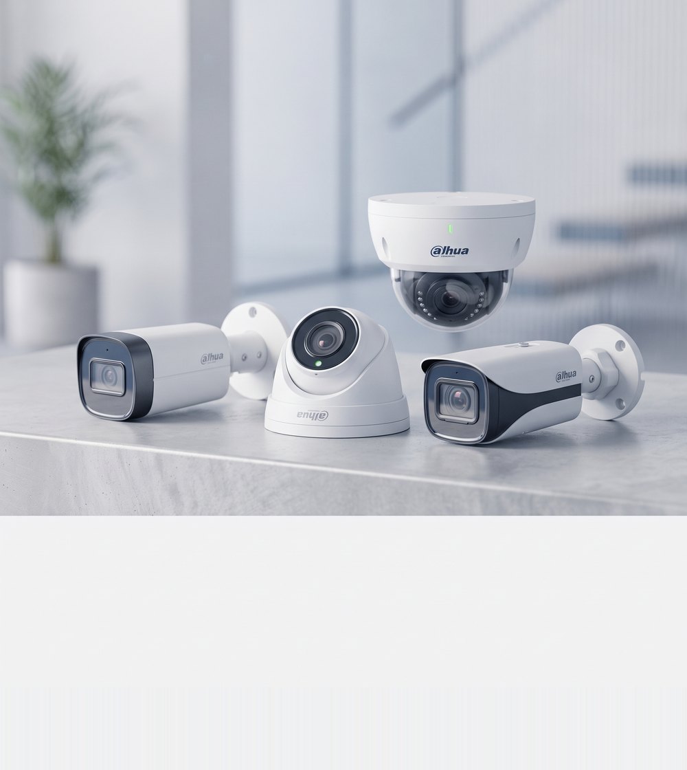 Dahua IP cameras — dome, bullet and turret models