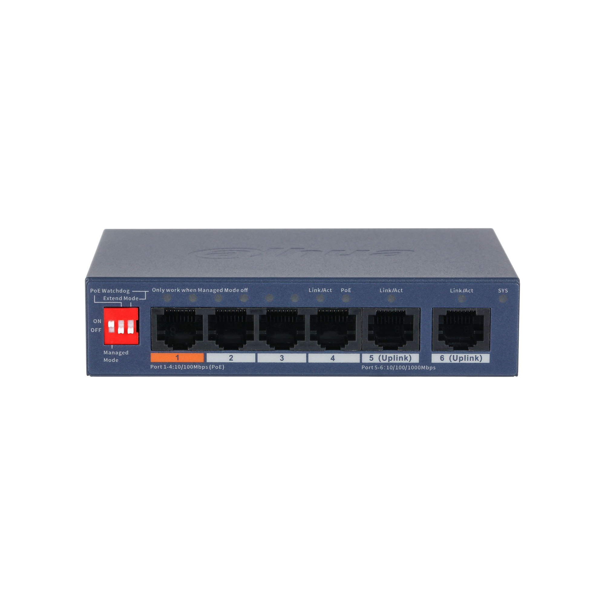 Dahua CS4006-4ET2GT-60 DoLynk Care manageeritav PoE switch 60W