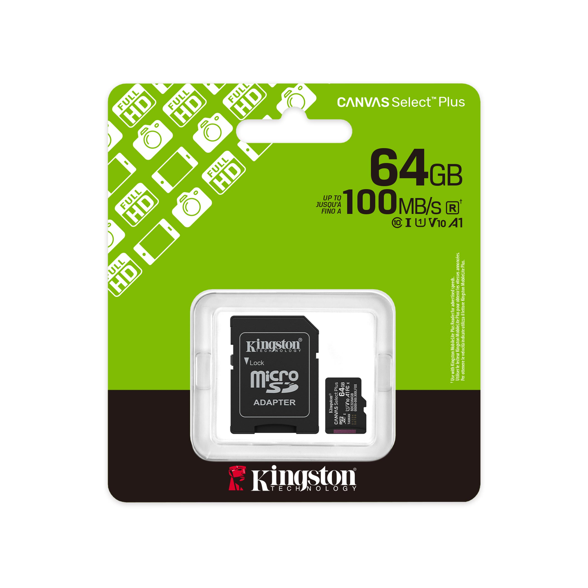 Kingston SDCS3/64GB 64GB microSD mälukaart – pilt 3