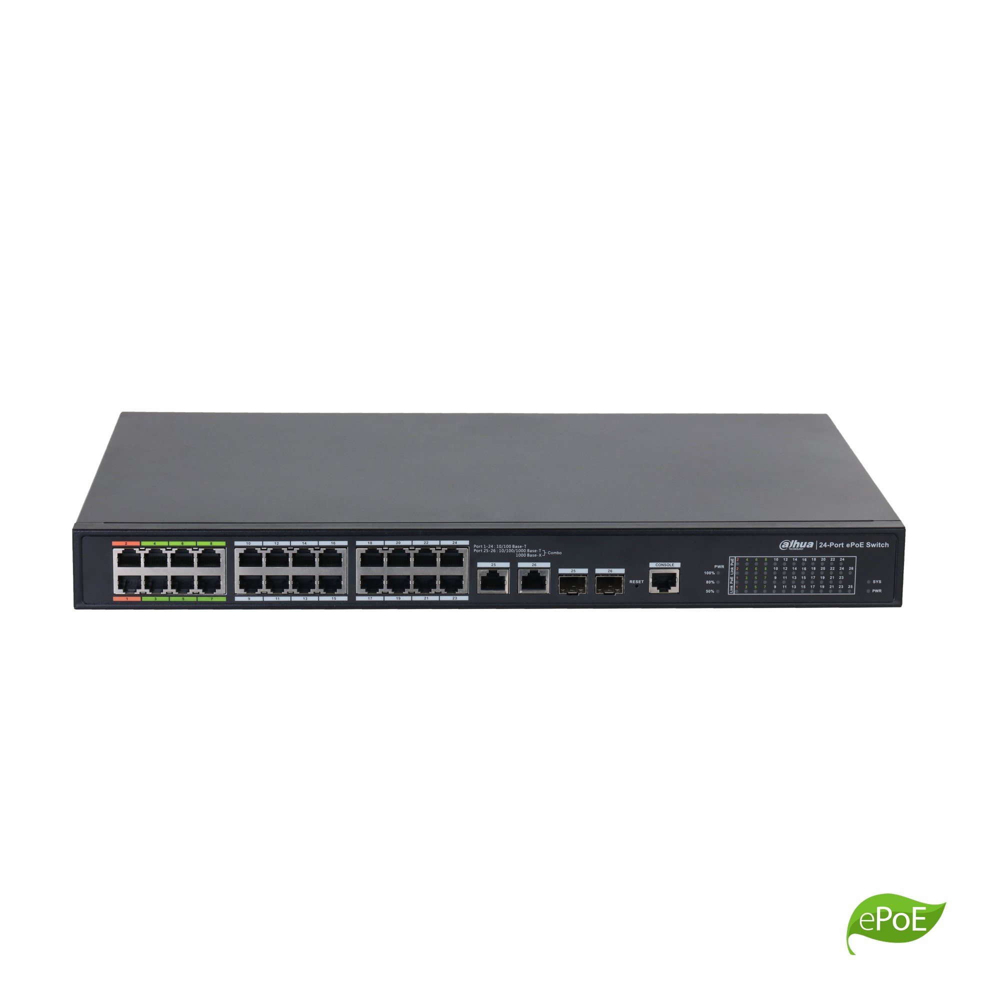 Dahua LR2226-24ET-360 24-Port PoE Switch with 8-Port ePoE – pilt 2