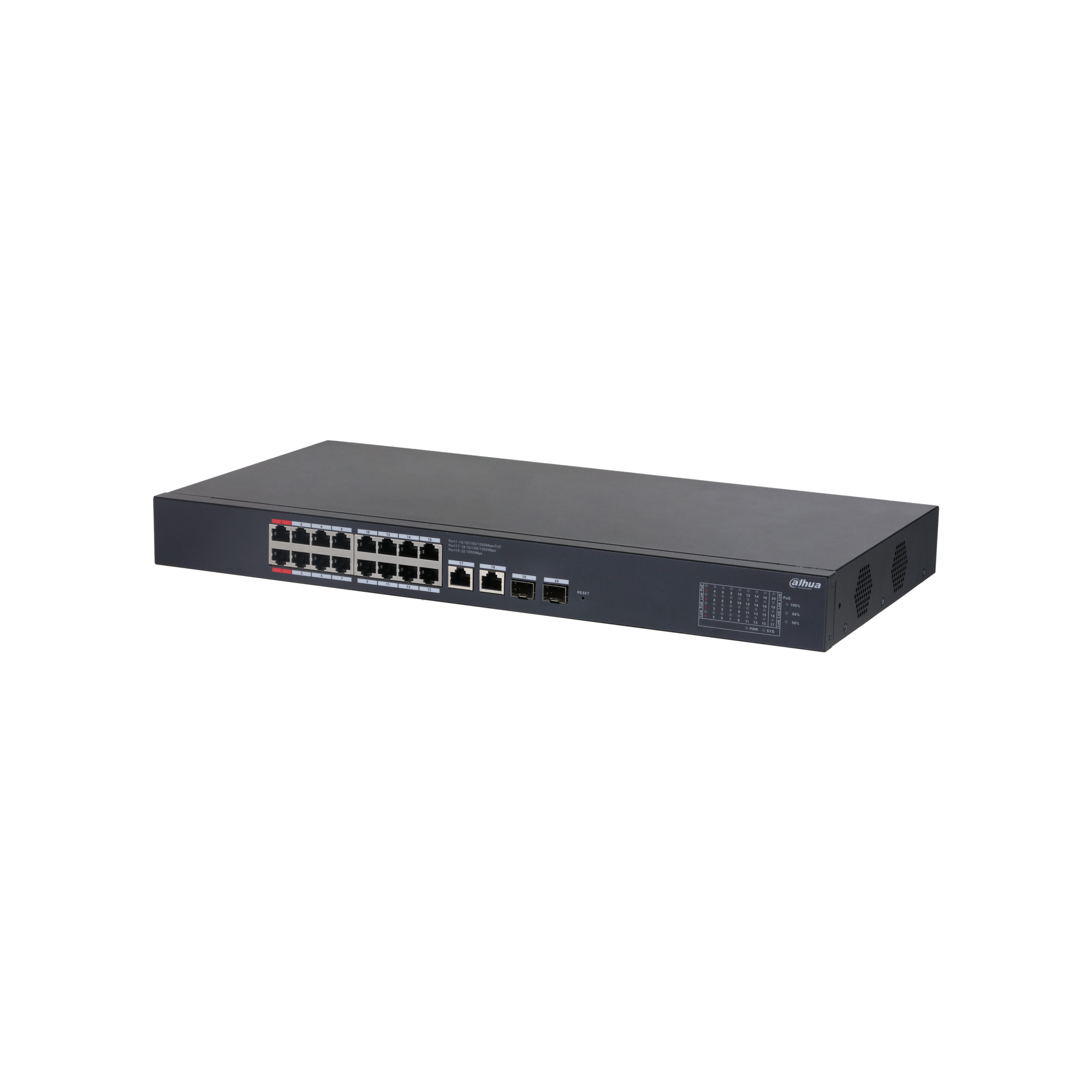 Dahua CS4220-16GT-240 20-Port Cloud Managed Desktop Gigabit Switch with 16-Port PoE