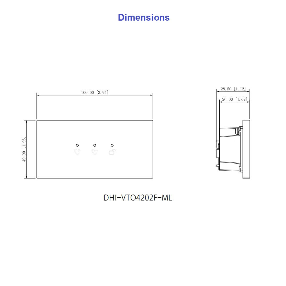 Dahua VTO4202F-ML indikatsiooni moodul modulaarsele VTO4202F-X video-fonosüsteemile (poolkõrge) – pilt 3