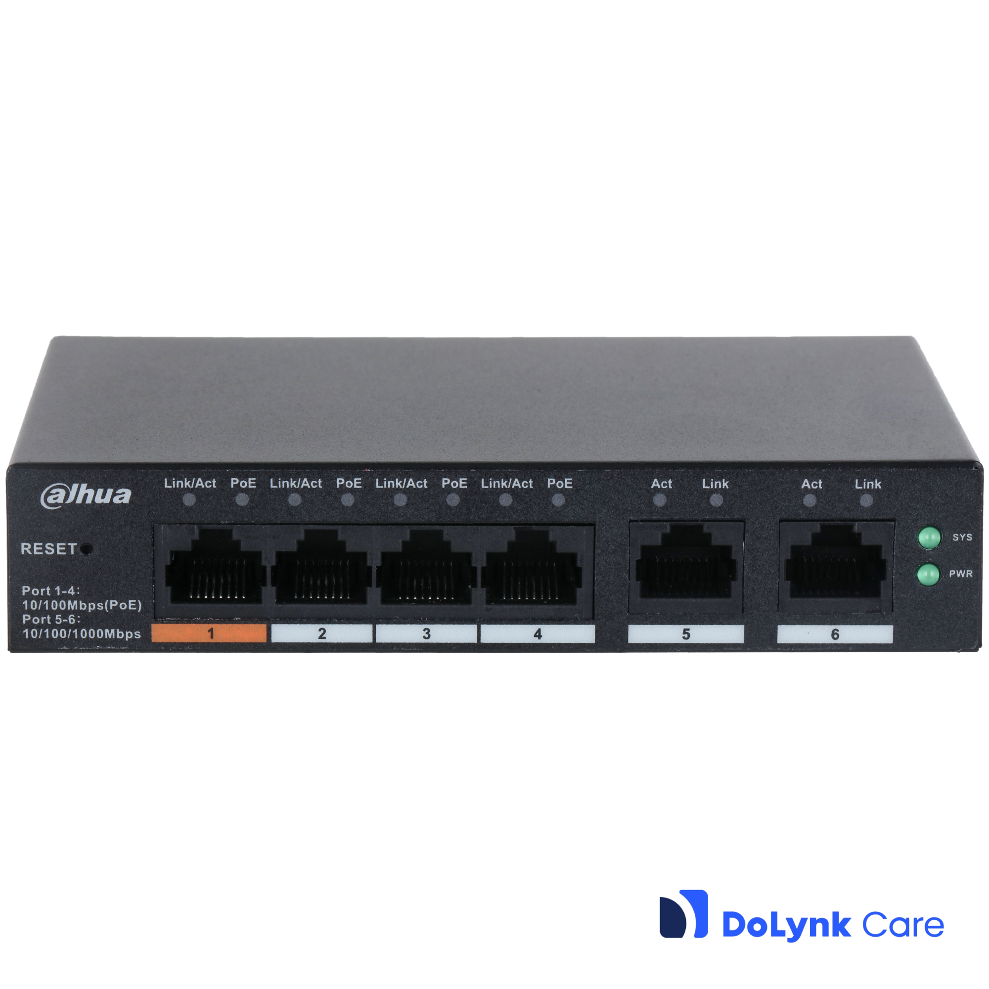 Dahua CS4006-4ET-60 6-Port Cloud Managed Desktop Switch with 4-Port PoE – pilt 2