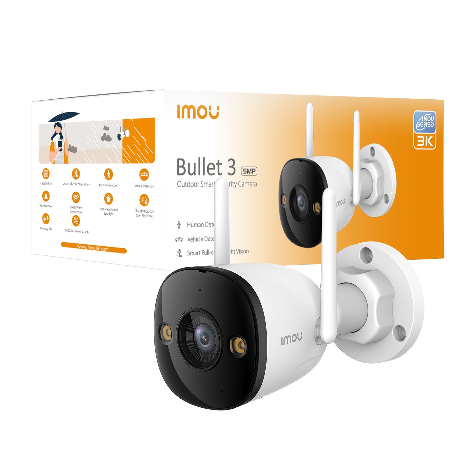 Imou IPC-S3EP-5M0WE 5MP Bullet 3 Outdoor Smart Security Camera 94° – pilt 10