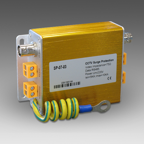 Ülepinge kaitse 1 video + 220V + RS485, BNC - klemm - klemm, NSW