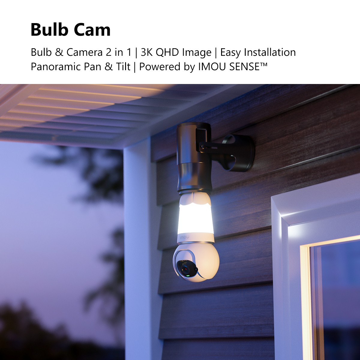 Imou Bulb Cam 5MP juhitav Wi-Fi IP kaamera LED lambiga – pilt 6