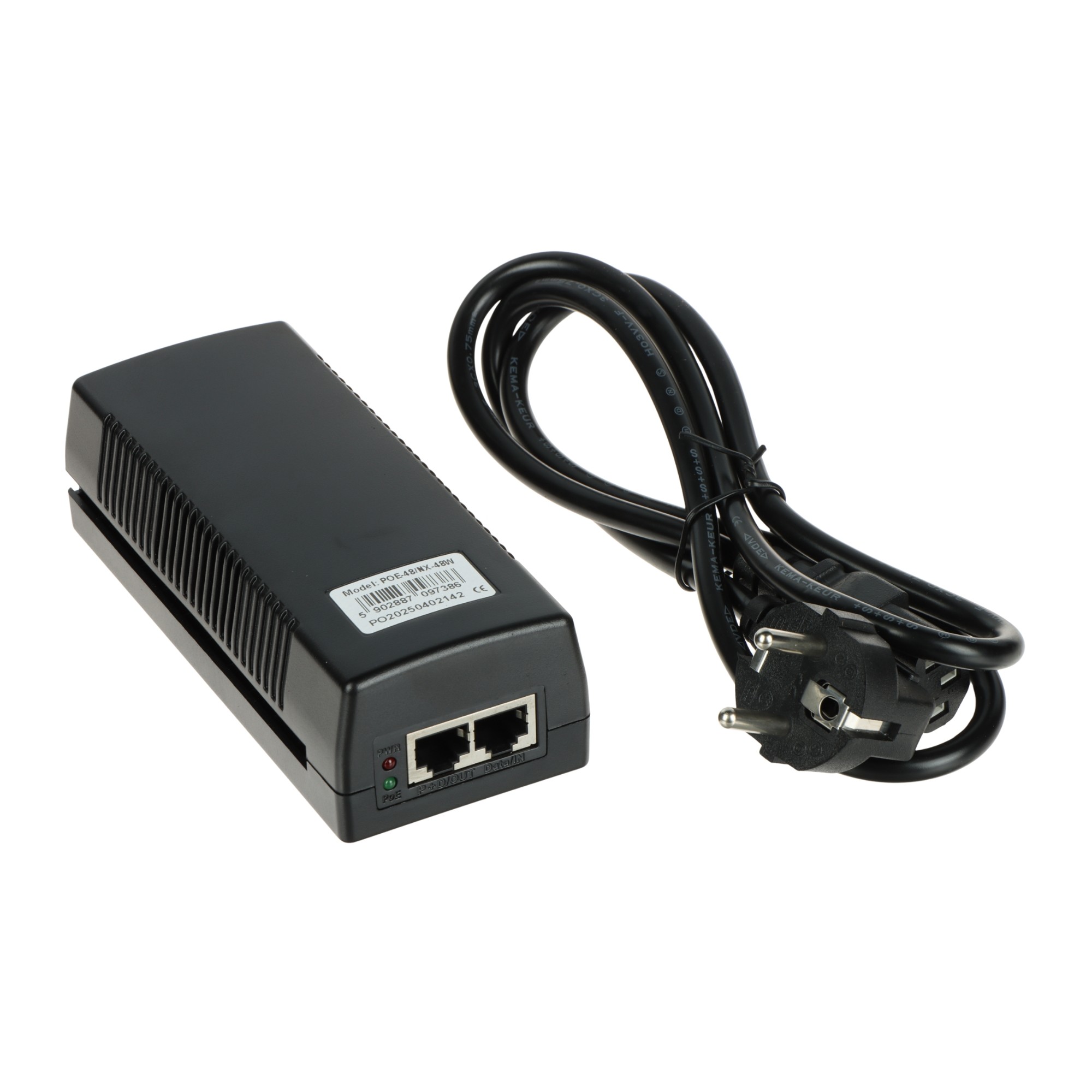 POE NET Injector 1 kanali toite söötja 802.3af / IEEE 802.3at