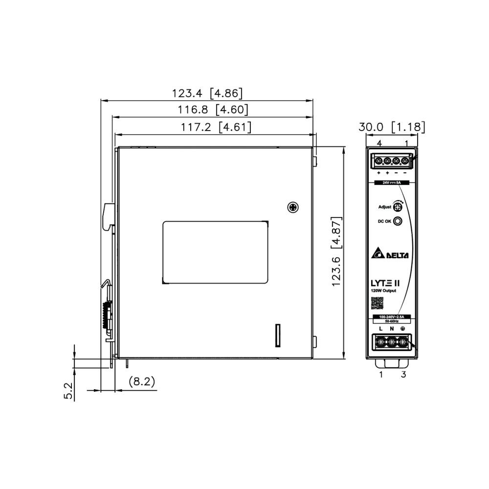 Switching adapter installed on the TS35/7.5 or 15 DIN rail – pilt 2