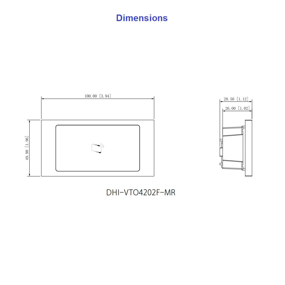 Dahua VTO4202F-MR kaardilugeja moodul modulaarsele VTO4202F-X video-fonosüsteemile (poolkõrge) – pilt 3