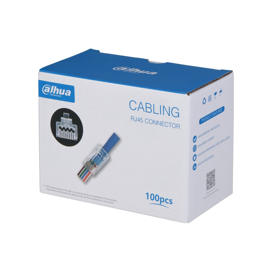 Dahua PFM976-631-PT RJ45 pigistatav pistik Cat6 kaablile läbi lükatav 100tk