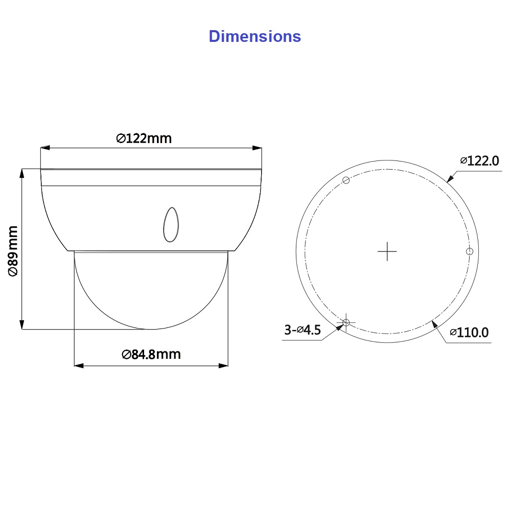 Dahua SD22204-GC-LB 2MP HD-CVI miniatuurne PTZ dome kaamera – pilt 2