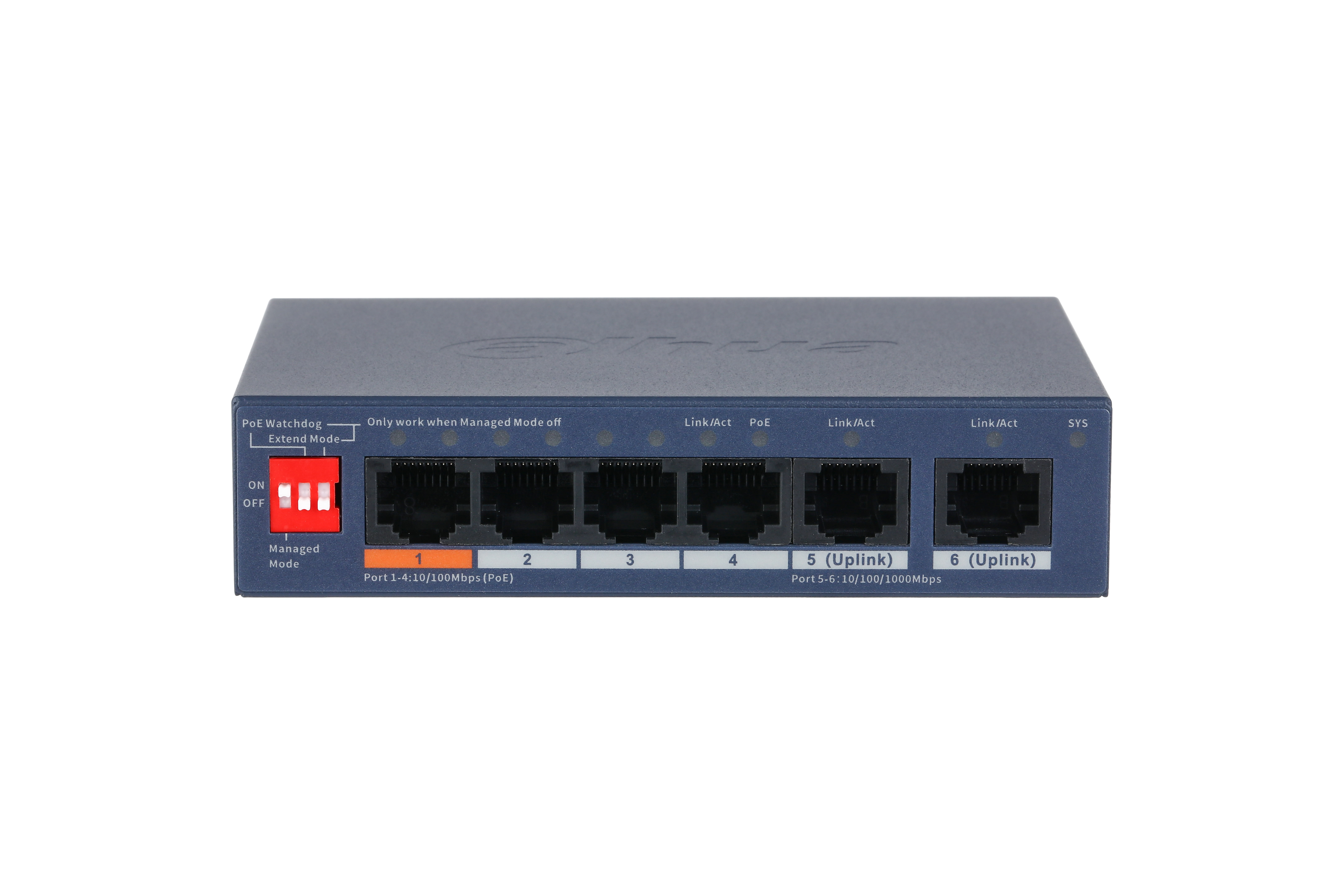 Dahua CS4006-4ET2GT-60 DoLynk Care manageeritav PoE switch 60W