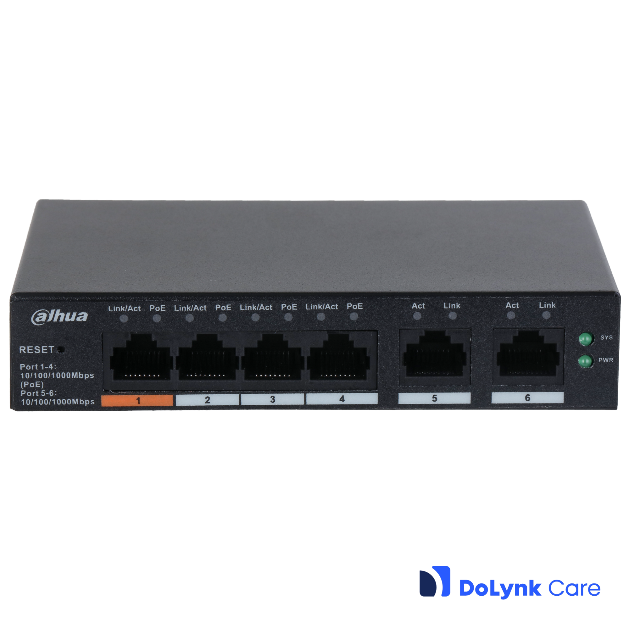 Dahua CS4006-4GT-60 6-Port Cloud Managed Desktop Gigabit Switch with 4-Port PoE – pilt 2